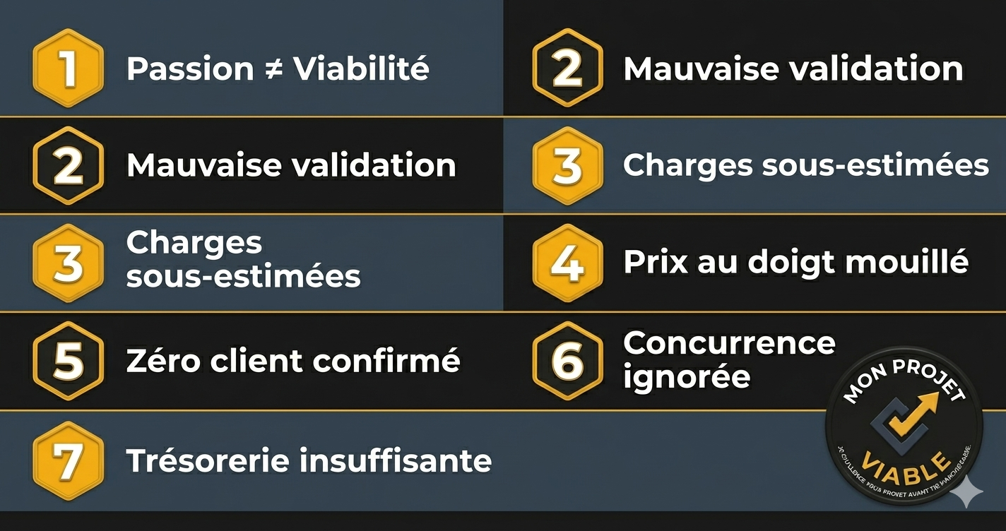 Les 7 erreurs qui font échouer un projet entrepreneurial