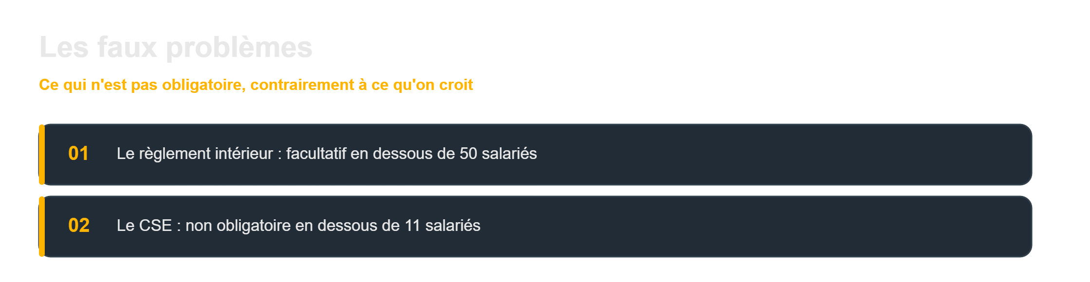 Obligations RH de l'employeur : ce qui n'est pas obligatoire en dessous de 50 salariés