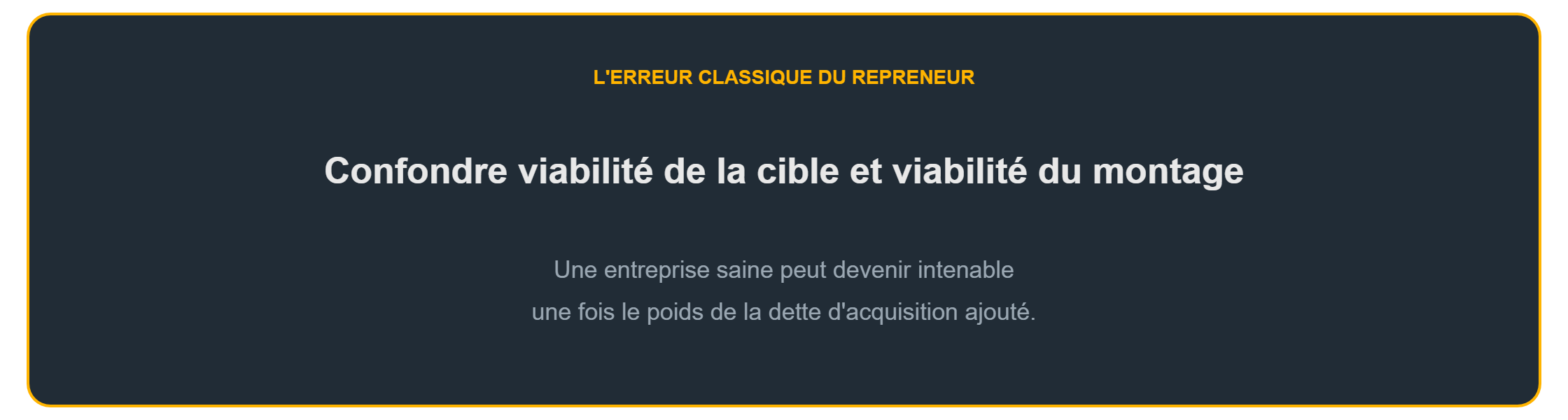 Prêt Croissance Transmission : confondre viabilité de la cible et viabilité du montage