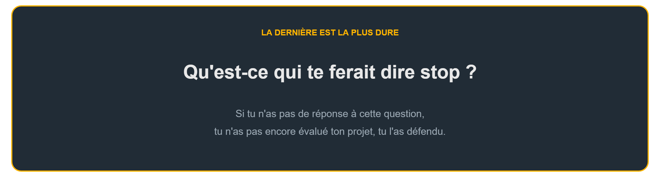 Questions que l'IA ne pose jamais : qu'est-ce qui te ferait dire stop