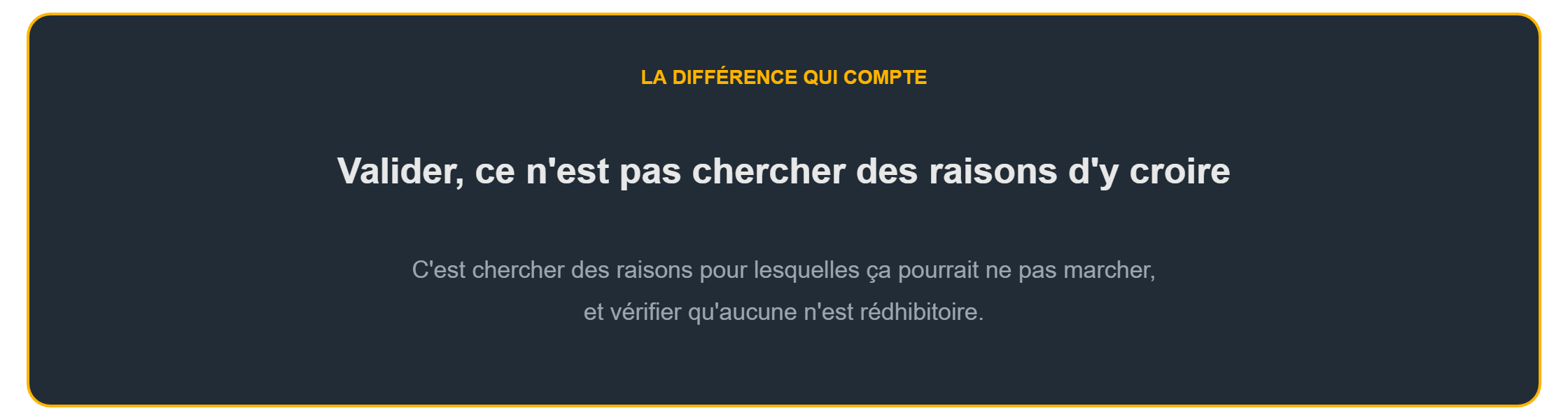 Valider son projet avant de se lancer : la différence entre valider et se rassurer